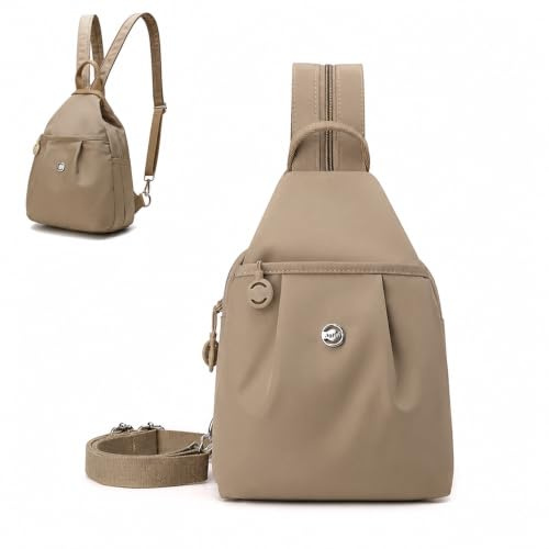 2 in 1 Rucksack Unisex Klein – Handtasche & Crossbody Bag in Einem, Leichter Wasserdichter Schulterrucksack aus Oxford-Gewebe, Umwandelbare Brusttasche für Damen & Herren, Arbeit, Reisen & Alltag