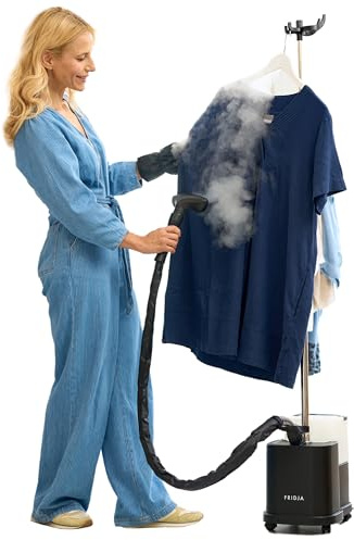 Fridja f1600 Commercial Clothes Steamer, 2200W, 4L Tank, 45-Second Heat-Up