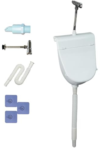Wall Mounted Urinal - Wall Urine Diverter for Garden - Flushing Overflow Proof Urinal with Lid for Boys Men Bathroom Restroom Backyard Outside RV Garage Camping