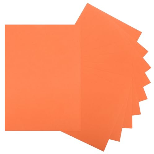 QUARKZMAN 10 Feuilles De Papier Cartonné Orange 8.5 x 11 A4 Papier Épais 250gsm/170lb Carton En Gros Pour Imprimante DIY Scrapbook Menus Cartes Invitations Et Artisanat