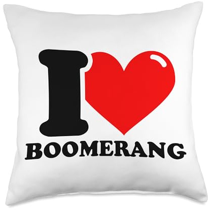 I Love Boomerang Throw Pillow