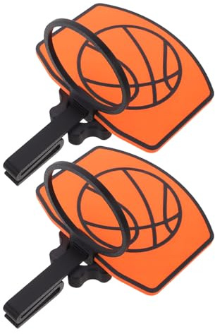 OKUMEYR 2pcs Garbage Can Basketball Hoop Attachments for Trash Bins, Plastic Clip-on Wastebasket Basketball Hoops, Contemporary Style, Encourages Tidying in Kitchen and Workspace
