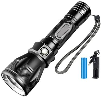 Linterna Impermeable | 3 Modos iluminación, resistente al agua, recargable, luz potente y brillante | Linterna Subacuática para Uso en Exteriores | Para Snorkel Nocturno, Actividades Deportivas al Air