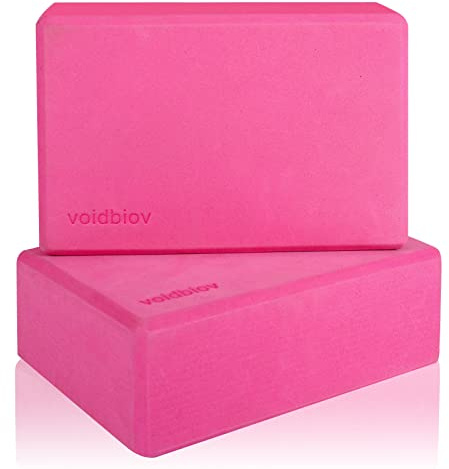 Yoga blöcke 2er Set 9 x6 x3 , Stabil Rutschfest Eva Schaumstoff, Bietet Unterstützung und Stabilität für Joga Fitness Meditation