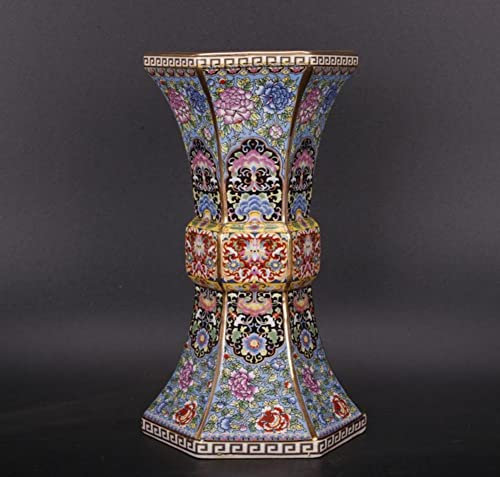 Jingdezhen Vase de sol en céramique dessiné à la main pour décoration de la maison, accessoires chinois anciens, orientaux, A09