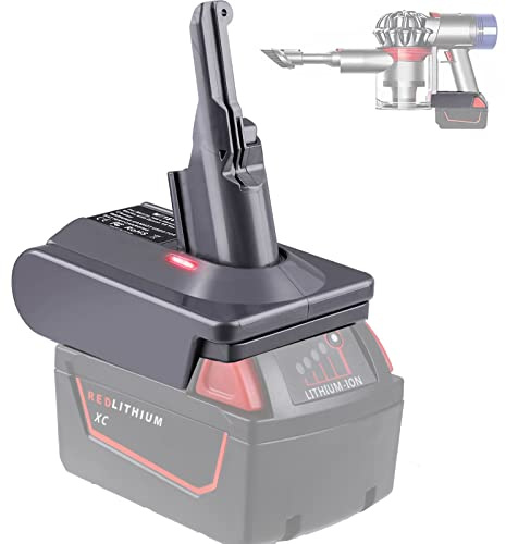 BTRUI Adaptateur de Batterie pour Dyson V8, pour Milwaukee M18 18V Batterie, convertit en Adaptateur d'aspirateur pour Dyson V8 Animal Fluffy Motorhead (MIL18V8 Adaptateur)