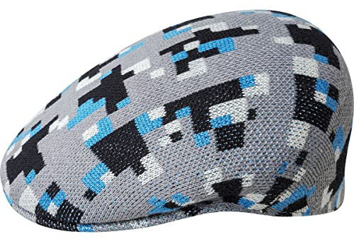 Kangol Colour Pixel Flatcap Schirmmütze Schiebermütze Damen/Herren - mit Schirm Herbst Sommer Frühjahr Winter Frühling-Sommer Herbst-Winter - L (58-59 cm) grau