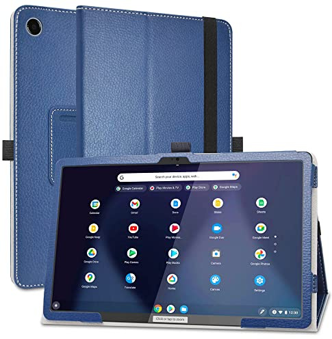 MAMA MOUTH Kompatibel mit Lenovo ideapad Duet 3 chromebook 11 Hülle,Schutzhülle mit Hochwertiges PU Leder Tasche Case für 10.9 Lenovo ideapad Duet 3 chromebook 11 Tablet,Blau
