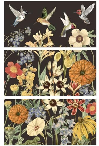 GLOBLELAND 3 Sheets Vintage Flowers and Birds Rub on Transfer Stickers 6x12inch Furniture Decor Transfer Stickers Wall Art Decals for Bedroom Living Room Desk Table Decoration