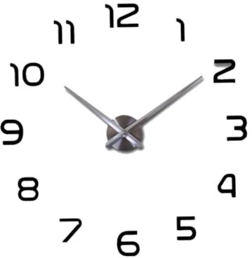 Alipis Wanduhren für Wohnkultur 3D-Spiegelwanduhr schwarzes Dekor betrachten Uhr Schlafzimmer die große Uhr Aufkleber große Uhren Acryl-Spiegel-Wanduhren Metall schmücken große Wanduhr