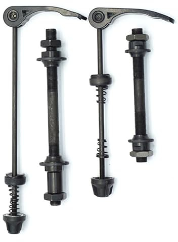lohill 1 Paar Fahrrad Hohlwelle Schnellspanner, Fahrrad Achse Hinterrad, Fahrrad Achse Vorderrad, Fahrrad Achse Set, Fahrrad Vorderradachse für 20, 22, 24, 26, 28 Zoll Fahrradachsen (Schwarz)