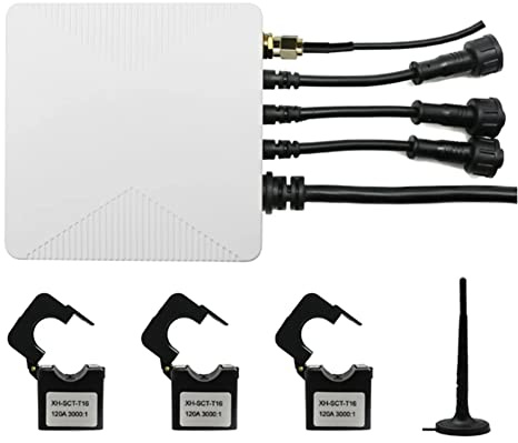 Cetfuro Tuya Smart Life TrifáSico WiFi EnergíA KWH Medidor Pinza de Corriente Transformador de Corriente AplicacióN Monitor y Registro de Potencia (500A)