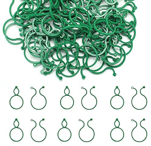 sundrerfect Sichere Pflanzenklammer, Pflanzenclips100 Stück, Klein Für Rankhilfe Und Befestigung, Pflanzenklammern,Grüne Pflanzenclips Für Tomaten,Pflanzenclips Tomaten Gurken (Grün)