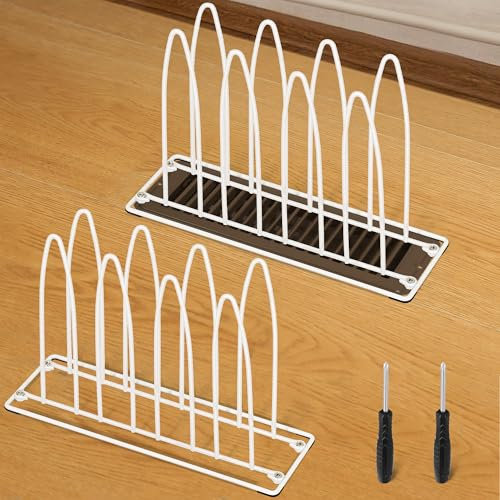 Dunkive 2 Pack Metal Shoe Drying Rack, Shoes, Boot, and Glove Drying Rack, Dryer Racks for Shoes and Dryer Shoe Racks Inside Dryers (White)