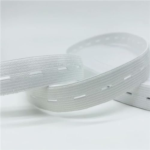 OMEVU Banda elástica de Punto con Ojal de 15/20/25/30 mm para Banda de Goma, Banda de Cintura, Cuerda elástica, Accesorios de Costura DIY