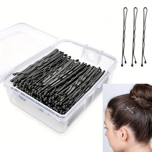 IMAXWAVE Horquillas de pelo, Pasadores de pelo, Ganchos para el cabello, Pinzas para el cabello, Clips para el cabello, Horquillas para el cabello, Horquillas metálicas, Ganchillos, 5 Cm, Negro