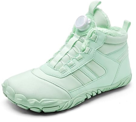 Chaussures pieds nus d'hiver pour homme et femme - Imperméables - Doublure chaude - Chaussures d'hiver - Chaussures de randonnée - Chaussures à orteils - Bottes antidérapantes, A Vert., 35 EU