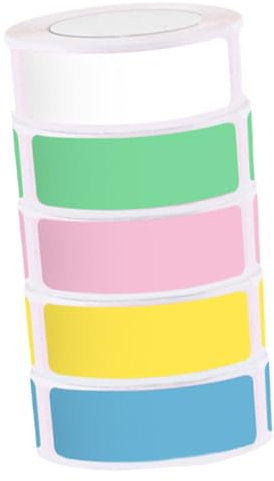 NUOBESTY Selbstklebende Thermoetikettenrolle 5er-pack Thermodruckeraufkleber Thermodrucketikett Namensschild Einfach Zu Verwenden