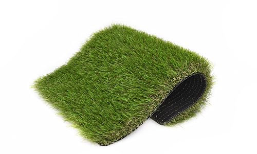 Gazon synthétique TAHITI 40mm, mémoire de forme, effet naturel, pour jardin et tour de piscine, découpe sur mesure 14m2 (1m/14m) 24€/m2