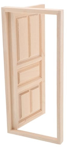 TOYANDONA Puppenhaus Holz Tür Unvollendete Tür Für Interaktive Öffnungsfunktion Für Puppenhaus Möbel Und Märchengarten Deko