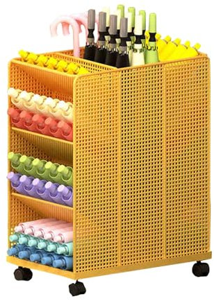 APOIUO Portaombrelli di Grande capacità, Portaombrelli Industriale Indipendente, Decorazione for Ingresso, Casa, Ufficio E Patio(Yellow)