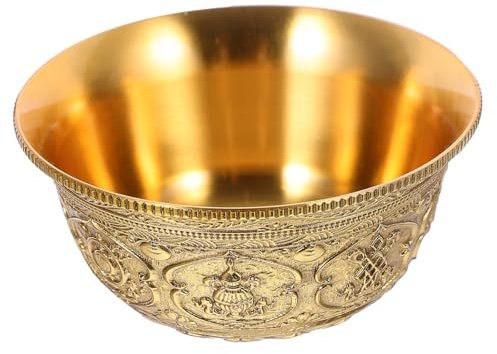 OUNONA Coppa Rame per Buddismo Coppa Altar per Decorazione e Uso e Compatto per Pratiche Religiose e Domestiche