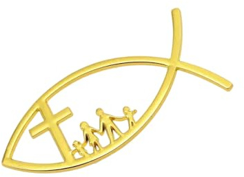 Xinsheinelry Voiture De Poisson Autocollant Automobile Badge Chrétien Emblèmes pour La Fenêtre De La Voiture.
