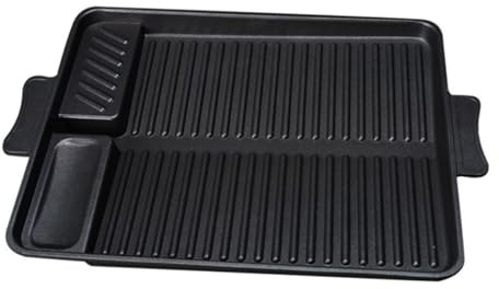 Kisangel Molde para Hornear Rectangular Antiadherente Fuente Metálica para Barbacoa para Filetes De Ternera Al Aire Uso Cocina y Parrilla