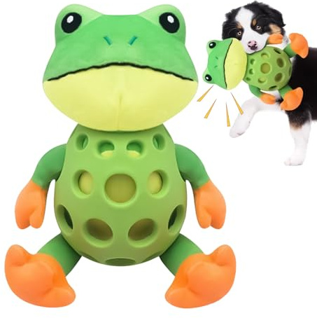 SVCEQZE Jouets pour Chien Criaillants,Jeu Interactif De La Mastication | Jouets De Dentition Grenouille pour Chiens - pour Jeu Contre l'Ennui, Animal de Compagnie, Intérieur, Extérieur, Parc, Caisse