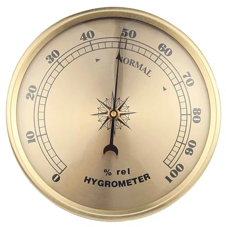 KESOTO Rundes Hygrometer, Wetterstation, Geschenk, Kompakt, Vielseitig einsetzbar, Feuchtigkeitsmesser, Hygrometer für Wohnzimmer, Indoor-Zucht