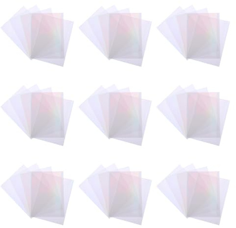 LRXIYODE 100 Stück Transparente Kartenhüllen aus Pvc für Spielkarten mit Leichtem Schutz und Einzigartigem Design für Brettspiele und Fotos