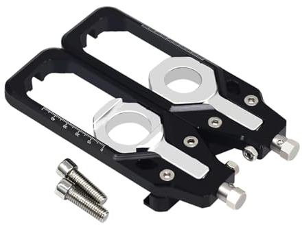 MFGZD Pour S1000RR Noir Ajusteur Chaîne CNC Essieu Arrière Moto | Blocs D'essieu Arrière Tendeur De Chaîne Pour S1000RR S1KRR 2009-2026 / S1000R 2013-2026 / M1000RR 2023-2026 / HP4 2012-2015