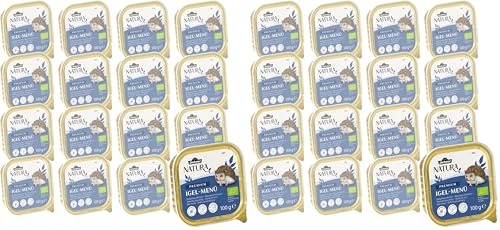 Dehner Natura Igel-Menü | artgerechtes Igelfutter, Nassfutter, vollwertiges Alleinfutter, Spezialfutter | Ganzjahresfütterung, Überwinterung | proteinreich | 16 x 100 g (Packung mit 2)