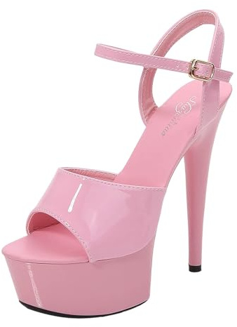 Genérico 2026 Tacones Altos Stiletto Sexy Color Sólido Plataforma 15cm Sandalias De Tacón Alto Para Mujer Verano