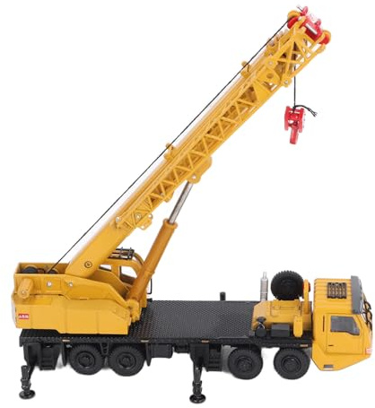 Chrees Crane Truck Toys on a Scale of 1:50, Fine Details, Mobile Crane Truck, Construction Vehicles, Toys for Children, Collection