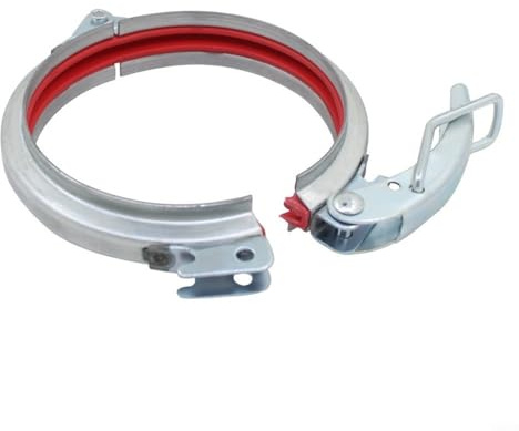 Entgoinggo Galvanised Steel Pipe Clamp Quick Release Mechanism Securing Hoses Ducting Barrels Corrosion-Resistant HVAC Industrial Plumbing Fastener Heavy-Duty(100mm)
