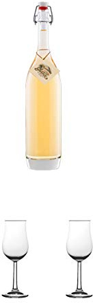 Prinz Alter Apfel 0,50 Liter Österreich + Nosing Gläser Kelchglas Bugatti mit Eichstrich 2cl und 4cl 1 Stück + Nosing Gläser Kelchglas Bugatti mit Eichstrich 2cl und 4cl 1 Stück