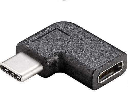 CABLEPELADO Adaptateur USB-C coudé droit | Adaptateur USB C à 90° | Coupleur USB C Angle | Transfert de données jusqu'à 10 Gbps | Mâle à Femelle | Convient pour ordinateur portable Tablet téléphone