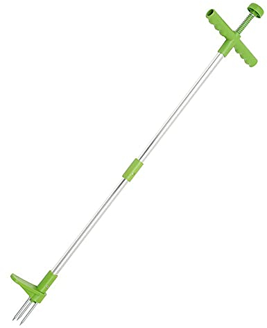 NSGJUYT Extracteur de racines de plantes debout - Outil de désherbage de jardin avec griffes pour pissenlit, outil de traction manuel en acier pour désherber les racines - Poignée de 99,1 cm de long
