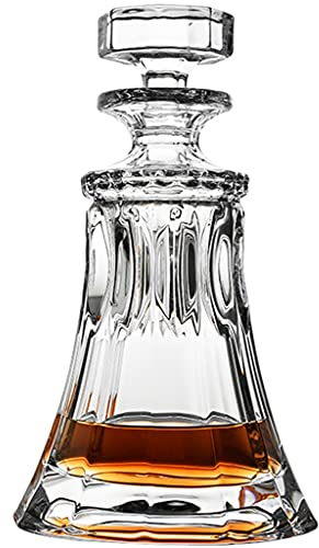 Decantador Decantador En Forma De Falda,Decoración De Mesa Avanzada,Artesanías De Cristal Personalizadas,Botella De Whisky Creativa,con Tapón De Estanqueidad (Color : Clear, Size : 490ml)