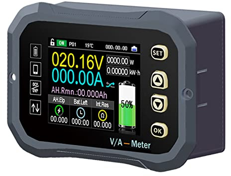 Controlador de batería inalámbrico – Mutifunction 0 – 120 V Voltaje de la pila/Coulomb/Amperímetro/medidor de corriente con control móvil Bluetooth para Caravan RV batería de hierro Li (0 – 400 A)
