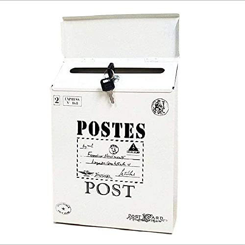 HSWYJJPFB Cassetta Posta Cassetta Postale Cassetta Postale con Serratura Cassetta Postale per Posta retrò Americana Antica Cassetta delle Lettere Multiuso Cassetta per pacchi Multicolore Antipioggia