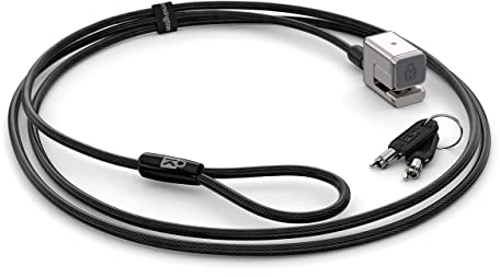 Kensington Keyed Cable Lock for Microsoft Surface Pro and Surface Go, Anti Pick Laptop Computer Lock, Lockable Device Security Tether, Non Invasive Flat Slim Line, 1.8m Carbon Steel Cable (K68134WW)