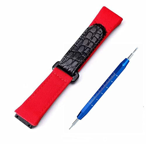 Kevisae Uhrenarmband aus Nylon, 20,5 x 25 mm, kompatibel mit Richard Mille RM50/53, enthält Werkzeugleiste und Federsteg-Entfernungswerkzeug