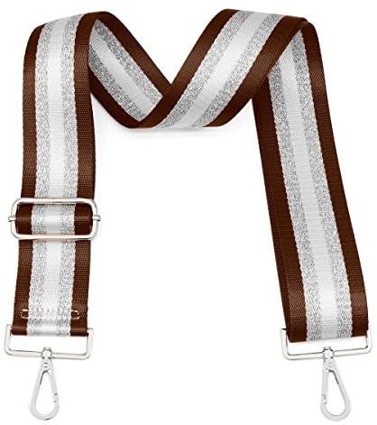 REETEE Correa Bolso Bandolera Ajustable Correas para Bolsos Ancha con Mosquetón, 5 cm Correa de Hombro Reemplazable Correas para Bolsos Bandolera 80cm- 140cm Ajustable (café)