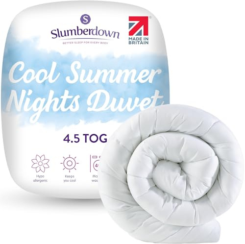 Slumberdown Cool Summer Nights 4.5 Tog Super King Duvet - Lightweight & Breathable UK Made Superking Quilt, Non-Allergenic & Washable | Perfect Summer Duvet for Hot Nights (260 x 220cm)