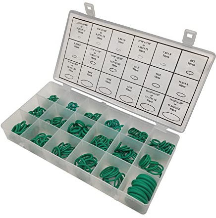 XIDIT 270 Stück Grüner Dichtring O-Ring Nitrilkautschuk-Ringdichtung Hochdruck-Reparaturbox Verpackt