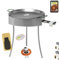 COMBOI Paella Brenner Butangas 50 cm, Paella-Pfanne 60 cm, Gasregler, Schlauch, Stativfüße, Windschutz, Wasserwaage, digitales Rezeptbuch (Set Paellakocher 50 cm + Windschutz)