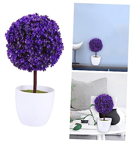 Cabilock kunstpflanze kunstplflanze Bonsai-Übertopf Pflanzenkugeln dekorativ Zimmerpflanzen Anlage kleine Pflanzen zur Dekoration Ball aus künstlichen Pflanzen drinnen schmücken Ornamente