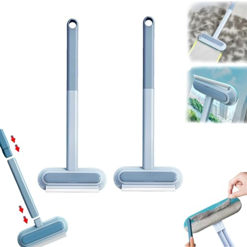Multifunctional Pet Hair Remover,Multifunctional Cleaning Brush,Wondawand - 4 In 1 Pet Hair Removal Tool,Dual Use Pet Hair Remover Brush,Reusable Multipurpose Cleaning Tool for Clothes,Glass,Cars-2pcs